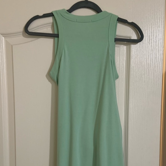 LIYOHON medium green Summer Short Dress Casual - Sleeveless - Tie waist - Picture 11 of 12